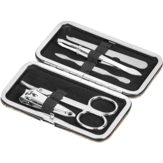 Sparkle 5-Piece Manicure Set Case Open